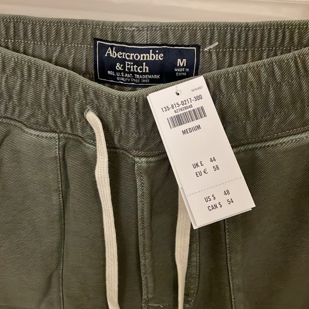 Abercrombie and Fitch new with tags heavenly soft stretch twill olive Medium - Picture 2 of 6